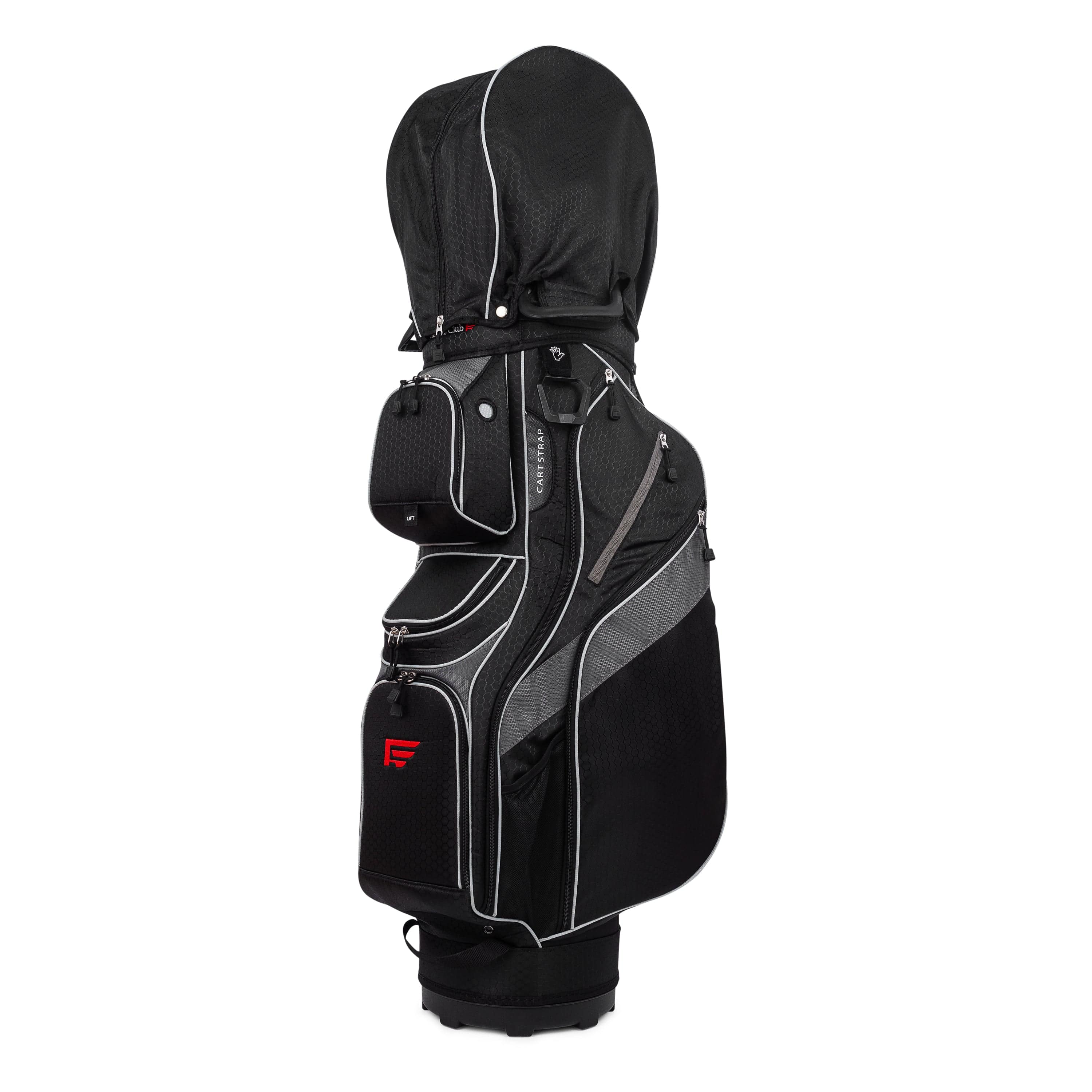 Founders Club 4th Generation Player Series Club Lock Organizer Golf Cart Bag for Men with 14 Way Anti Rattle Divider Top- Free Snap On Rain Hood-Full Length Dividers