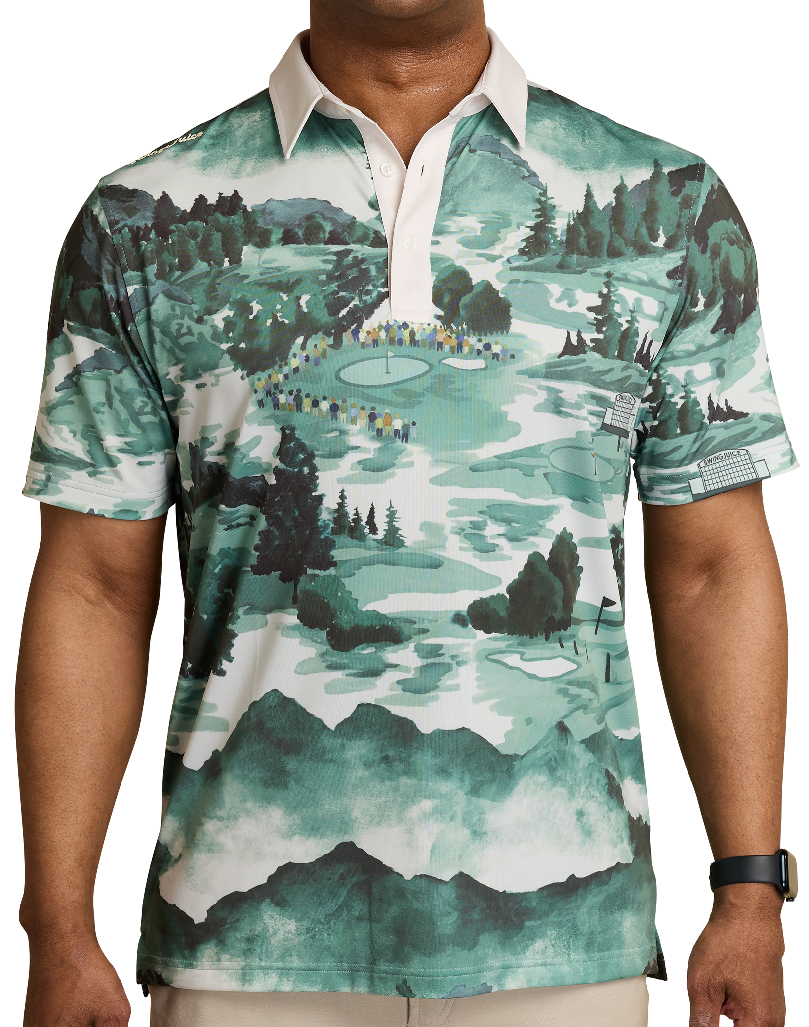 Golf Georgia Landscape Men's Polo