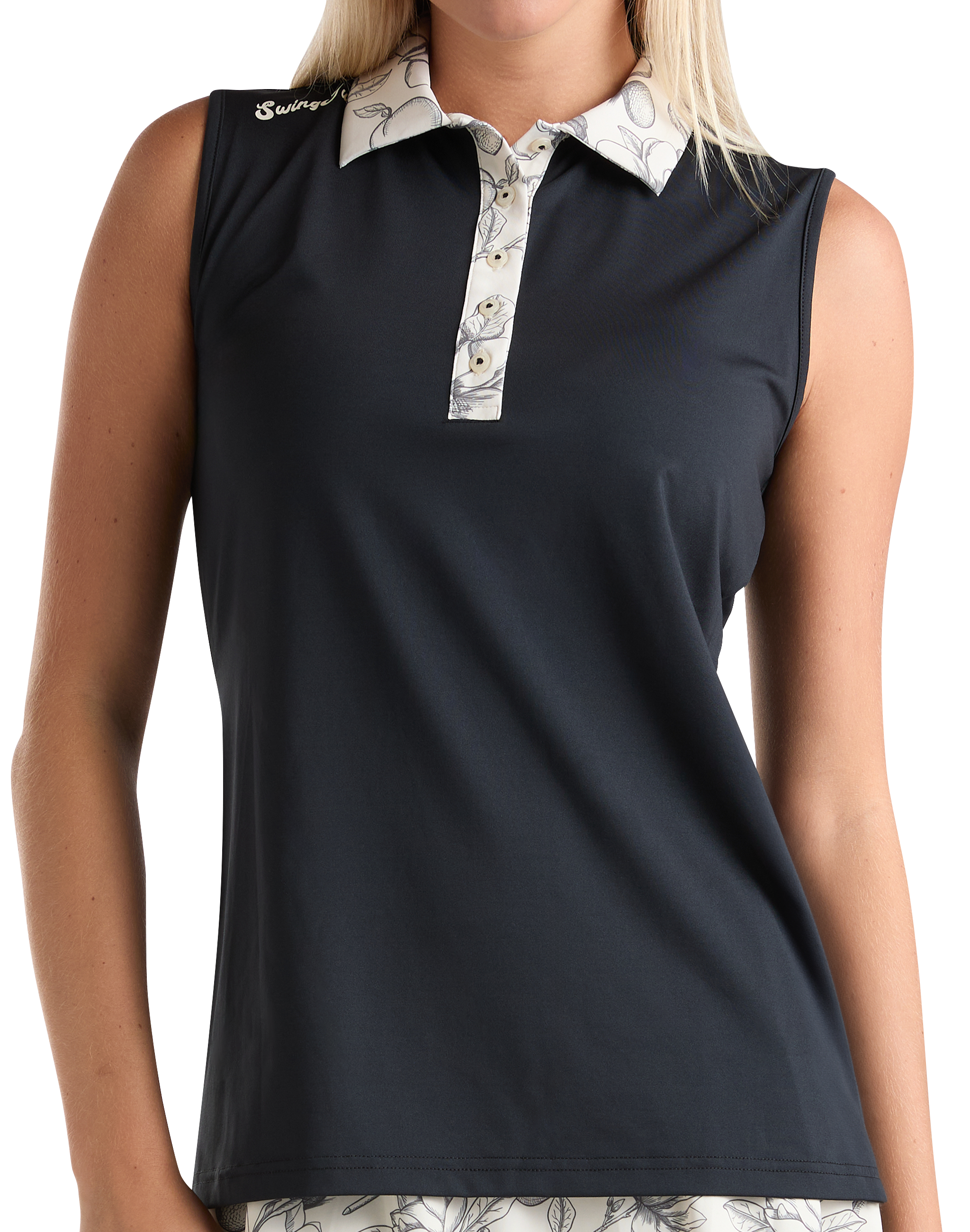 Golf Magnolia Toile Women's Sleeveless Polo