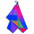 Retro Rainbow Rush Golf Towel | 24” x 16” Microfiber Towel | Magnetic Clip & Carabiner | Premium Golf Accessory