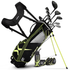 Golfgen™ PGA TOUR P1 EXTREME 17-Piece Complete Golf Club Set – Youth Kids Junior Right-Handed Golf Clubs for Boys & Girls – Full Titanium Driver, Stainless Steel Irons, High MOI Putter – Stand Bag & More