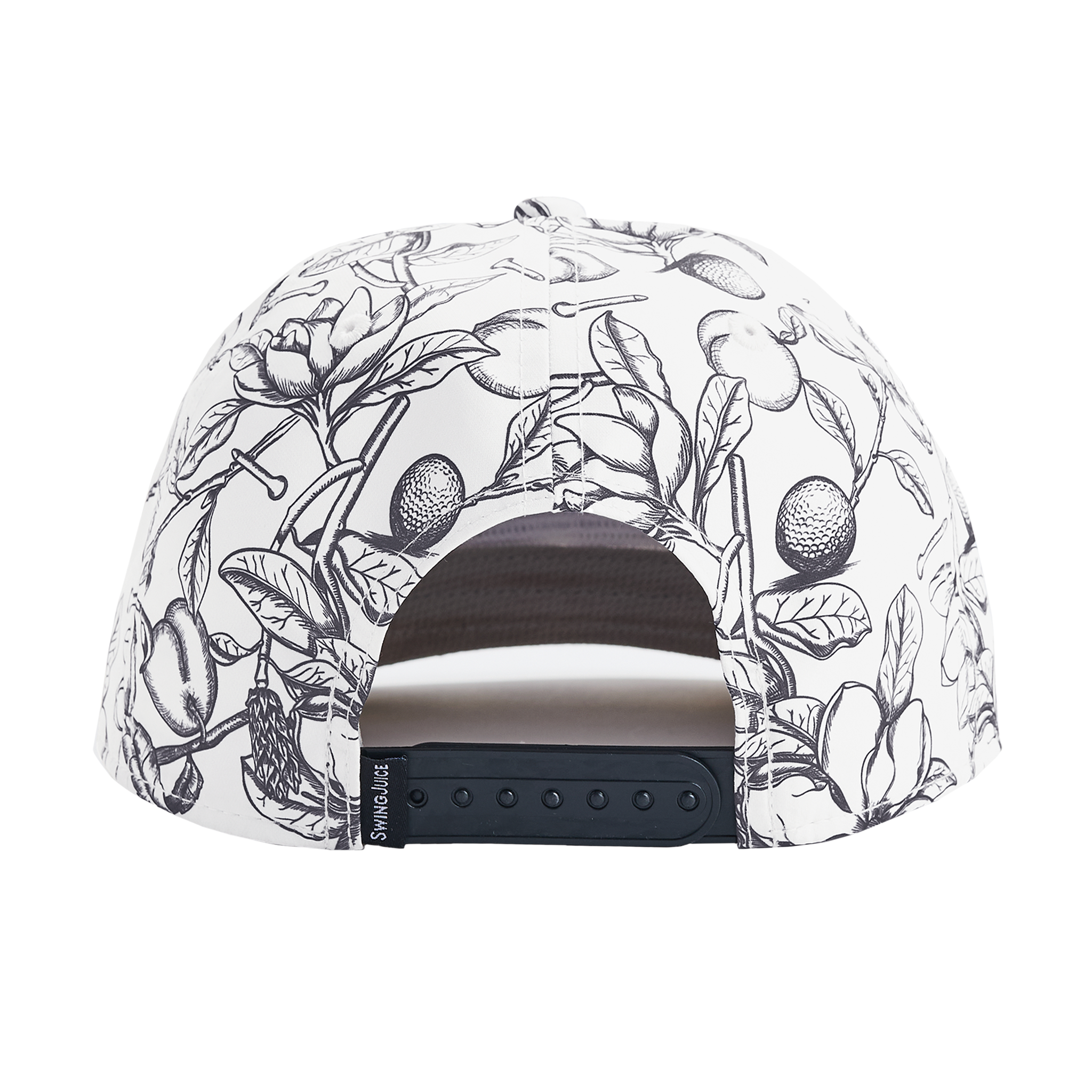 Golf Magnolia Toile Unisex Rope Hat Ivory O/S