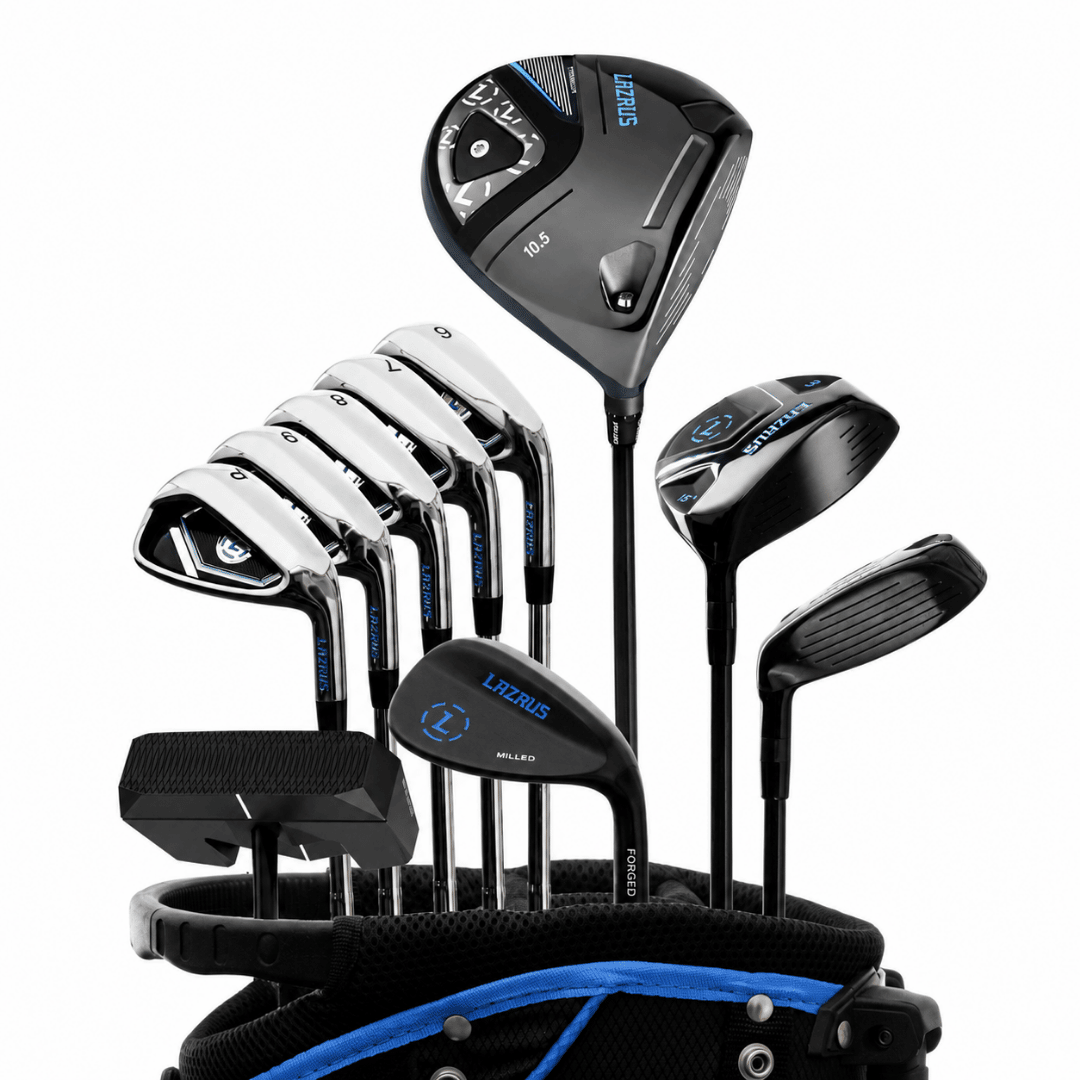 Lazrus Golf 11 pc Set - LAZ2 Driver, 3W, 1H, 6-PW Irons, 52° Wedge, Putter & Bag Optional
