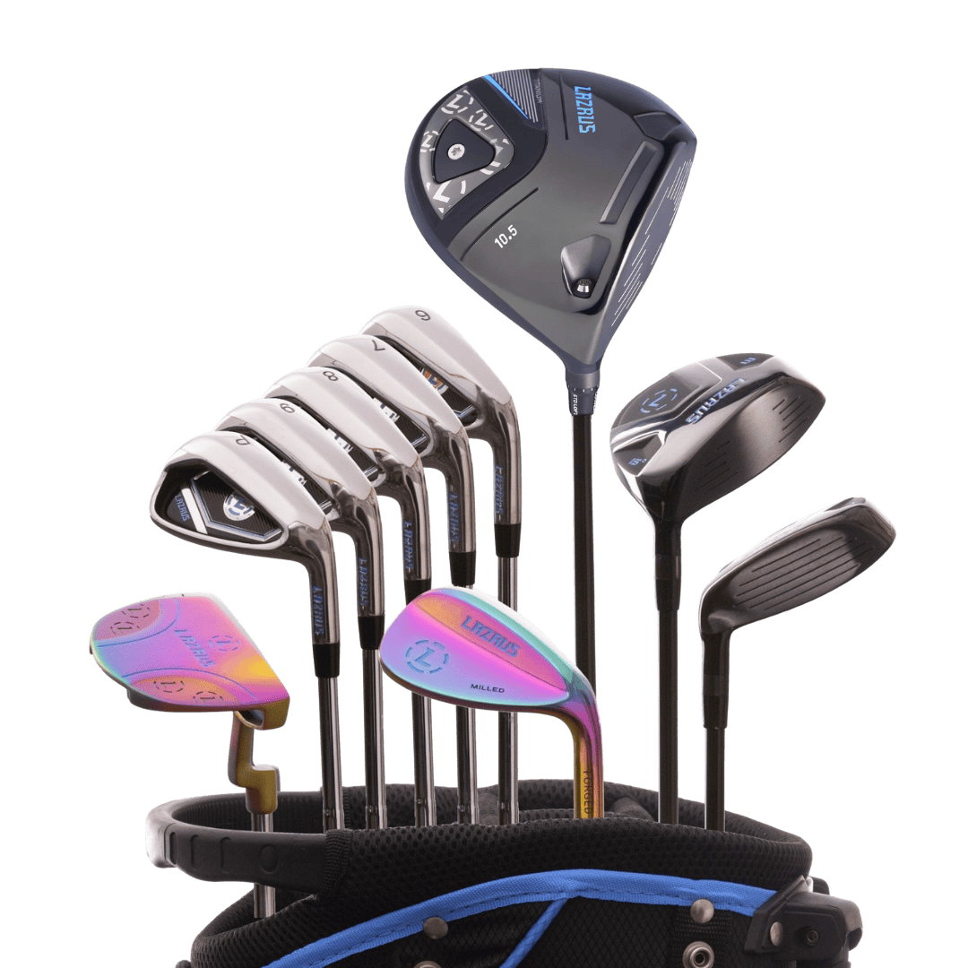 Lazrus Golf 11 pc Set - LAZ2 Driver, 3W, 1H, 6-PW Irons, 52° Wedge, Putter & Bag Optional