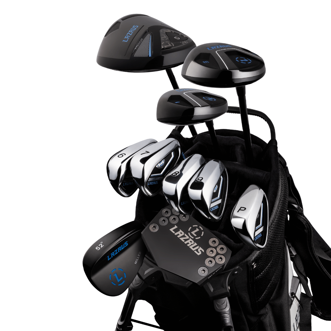 Lazrus Golf 11 pc Set - LAZ2 Driver, 3W, 1H, 6-PW Irons, 52° Wedge, Putter & Bag Optional