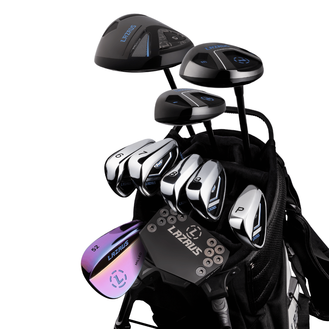 Lazrus Golf 11 pc Set - LAZ2 Driver, 3W, 1H, 6-PW Irons, 52° Wedge, Putter & Bag Optional