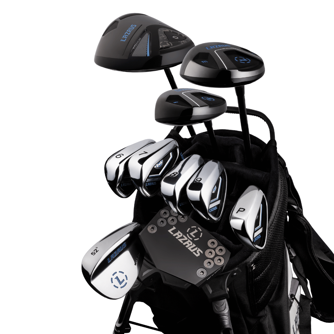 Lazrus Golf 11 pc Set - LAZ2 Driver, 3W, 1H, 6-PW Irons, 52° Wedge, Putter & Bag Optional