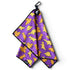 Purple Dino Chicken Nugget Golf Towel | 24” x 16” Microfiber Towel | Magnetic Clip & Carabiner | Premium Golf Accessory