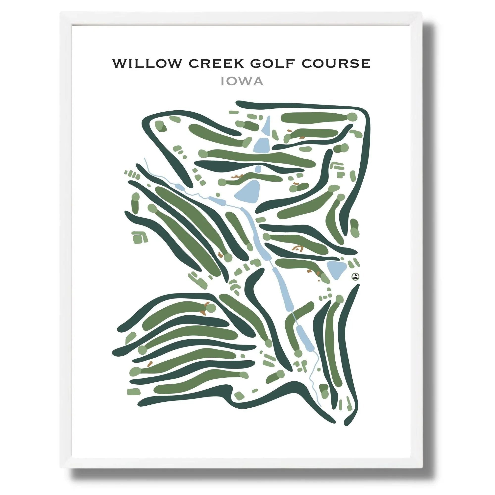 Willow Creek Golf Course, Iowa - Printed Golf Course