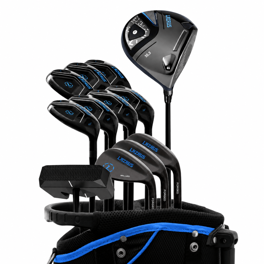 Lazrus Golf 13 pc Set - Laz2 Driver, 3 Wedges Set, Hybrids (4-PW), Putter & Bag (optional)