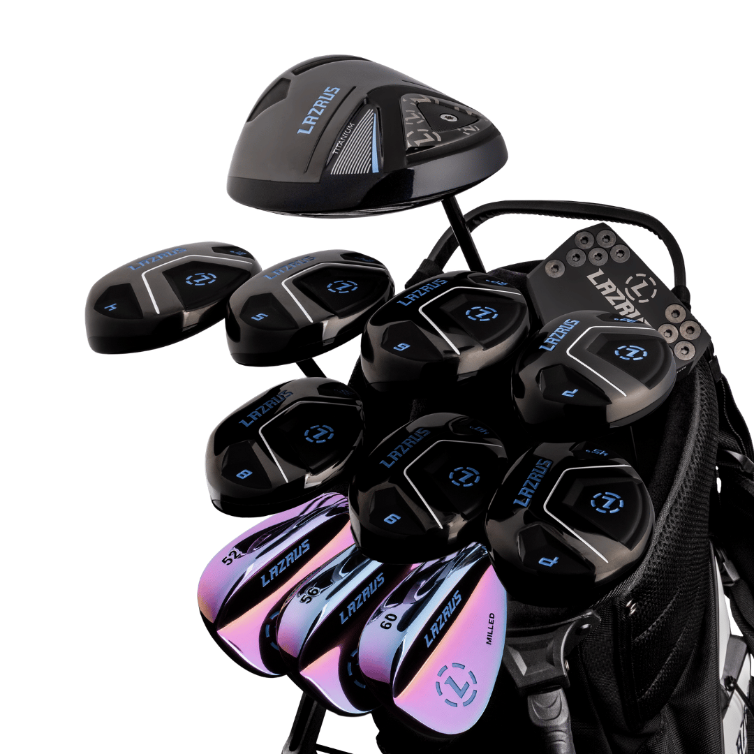 Lazrus Golf 13 pc Set - Laz2 Driver, 3 Wedges Set, Hybrids (4-PW), Putter & Bag (optional)