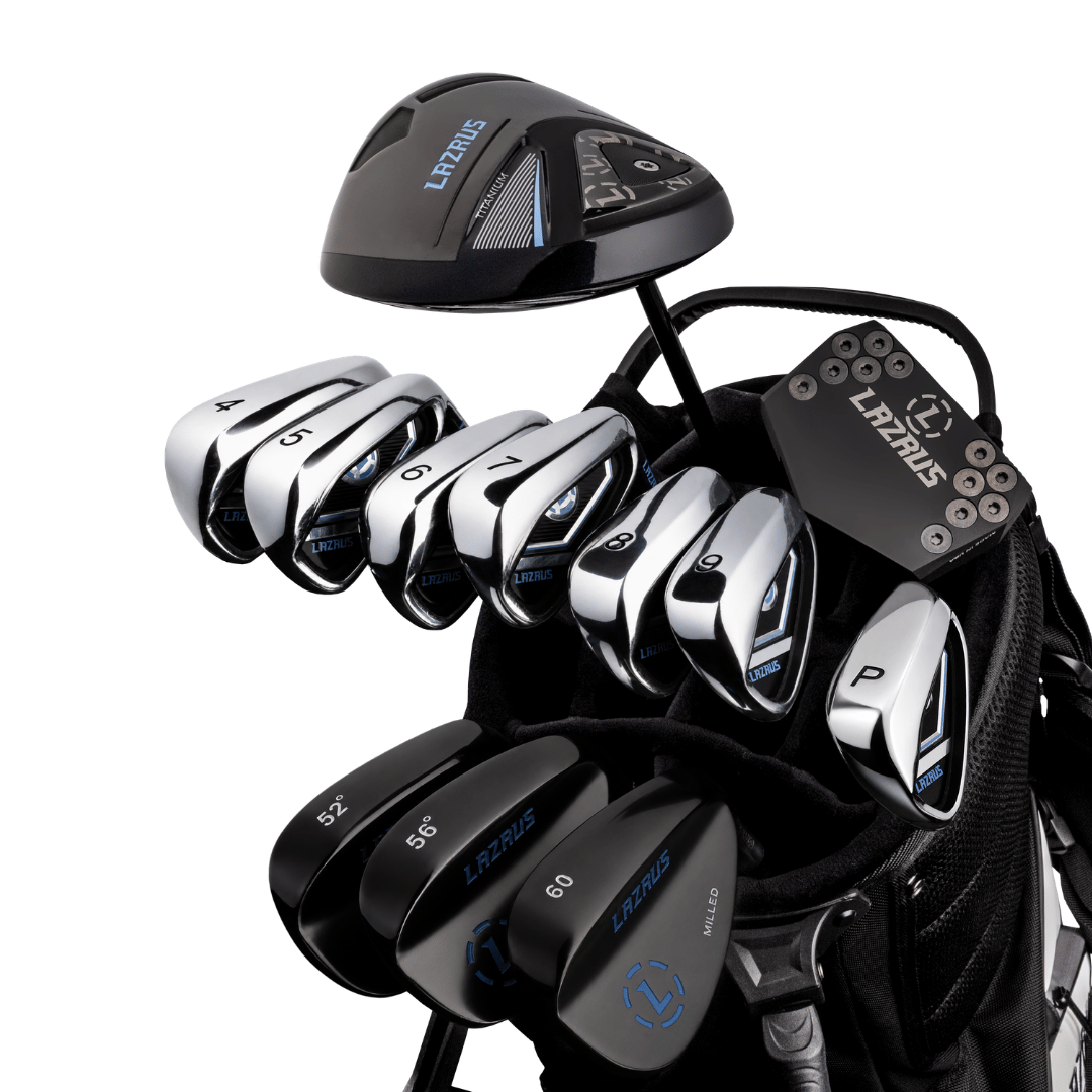 Lazrus Golf 13 pc Set - LAZ2 Driver, 3 Wedges Set, Irons (4-PW), Putter & Bag (optional)