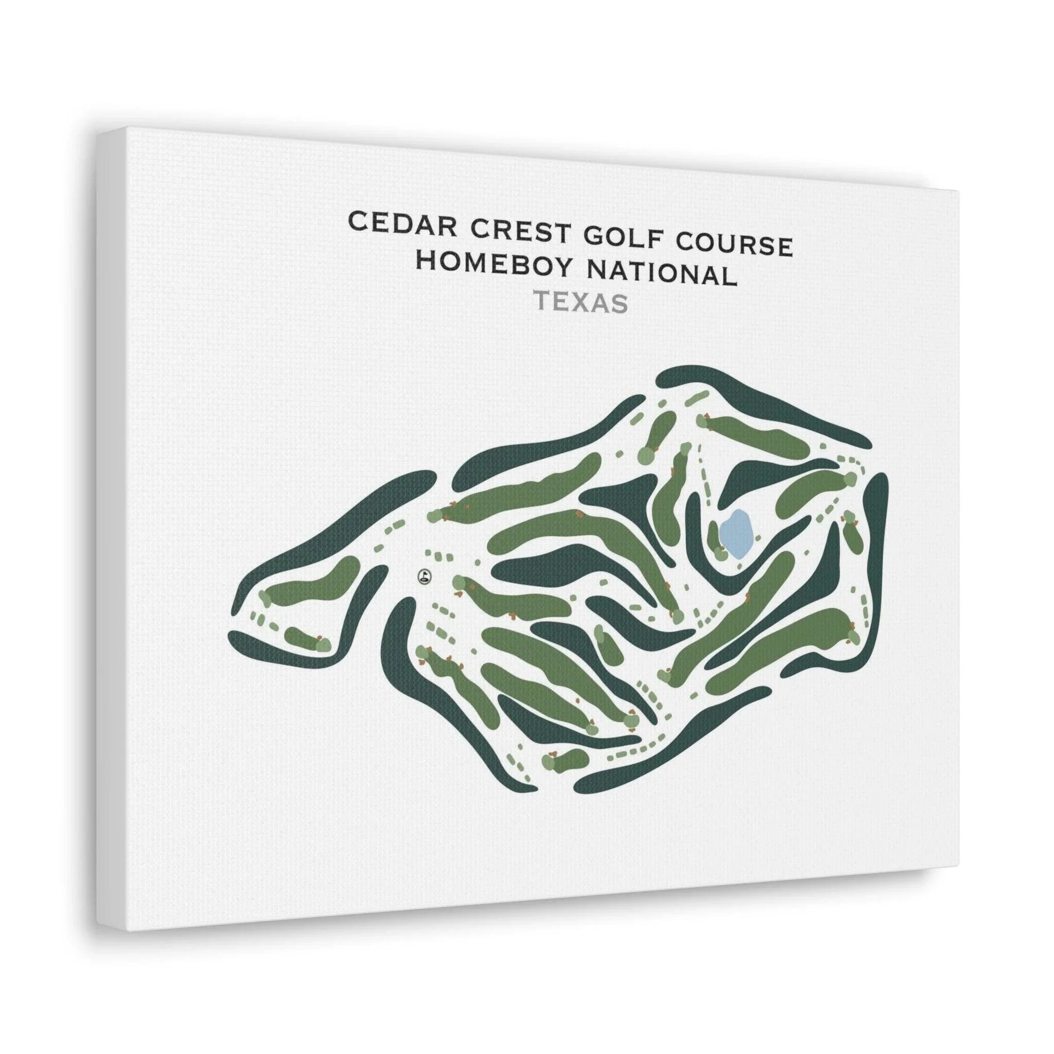 Cedar Crest Golf Course, Homeboy National, Texas - Printed Golf Course