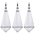 Magnetic Golf Towel with Ball Pocket - White