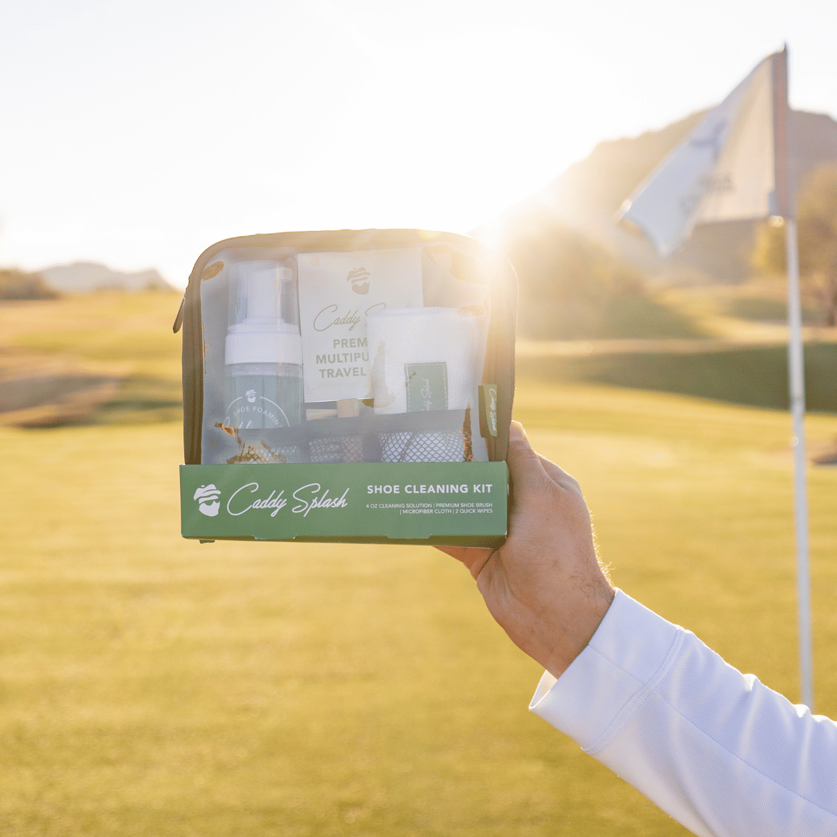 Ultimate Golf Shoe Cleaner Kit – On-the-Go Foaming Cleanser & Wipes