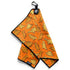 Orange Dino Chicken Nugget Golf Towel | 24” x 16” Microfiber Towel | Magnetic Clip & Carabiner | Premium Golf Accessory