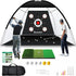 SwingRex 10x7 FT Golf Practice Net with Mat & Target | Backyard Driving & Chipping Trainer (4 Pockets)