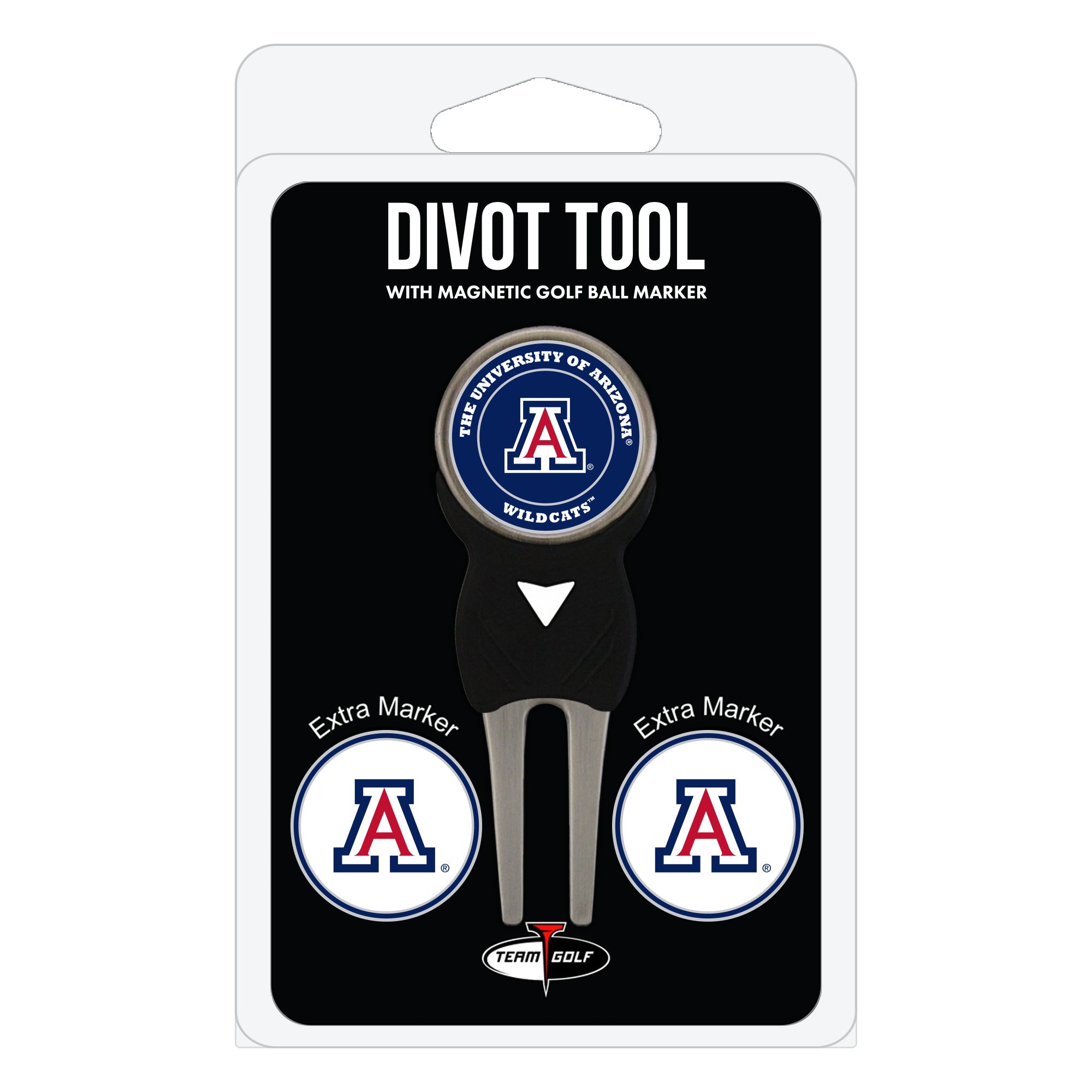 Arizona Wildcats Divot Tool + 3 Ball Markers