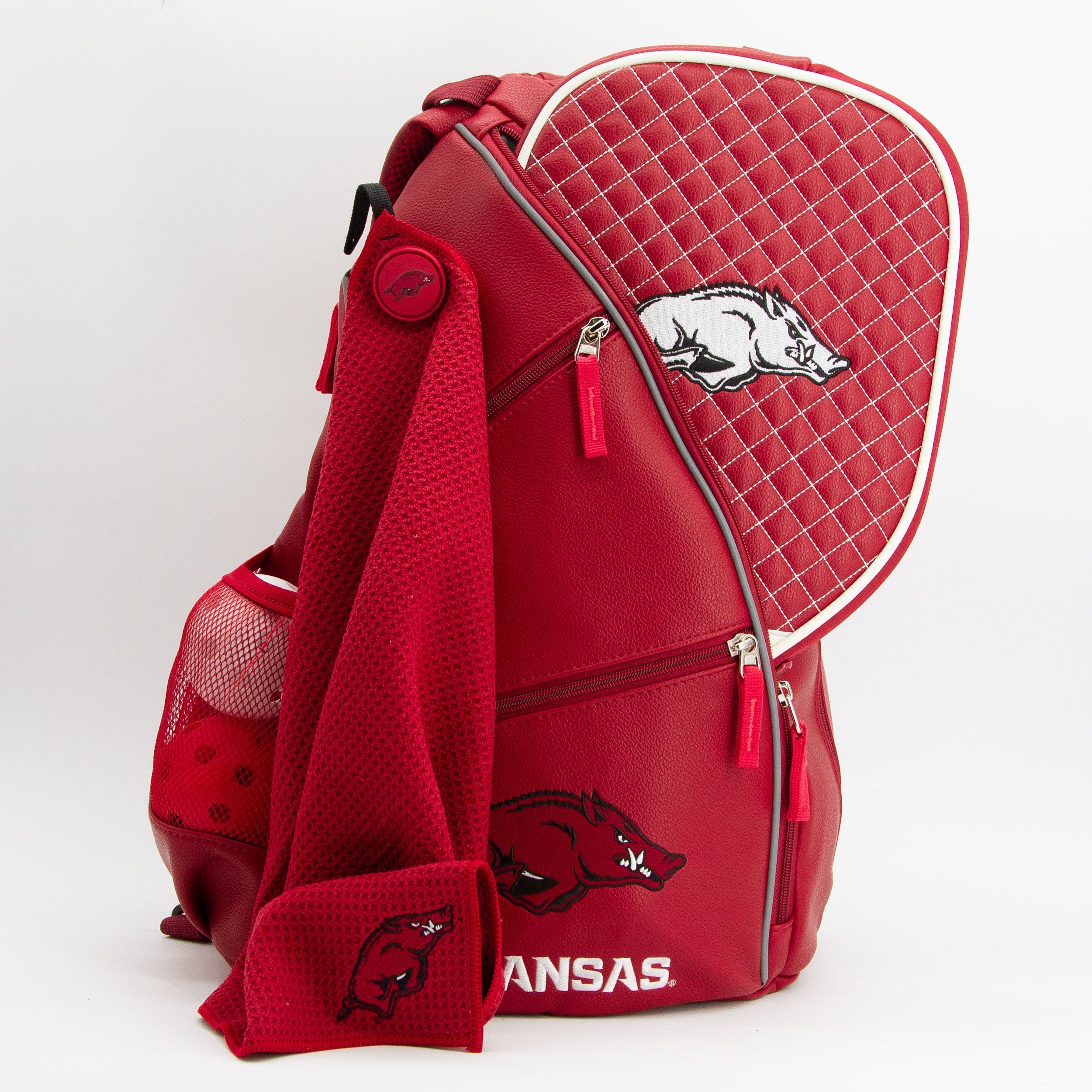 Arkansas Razorbacks PU Leather Backpack