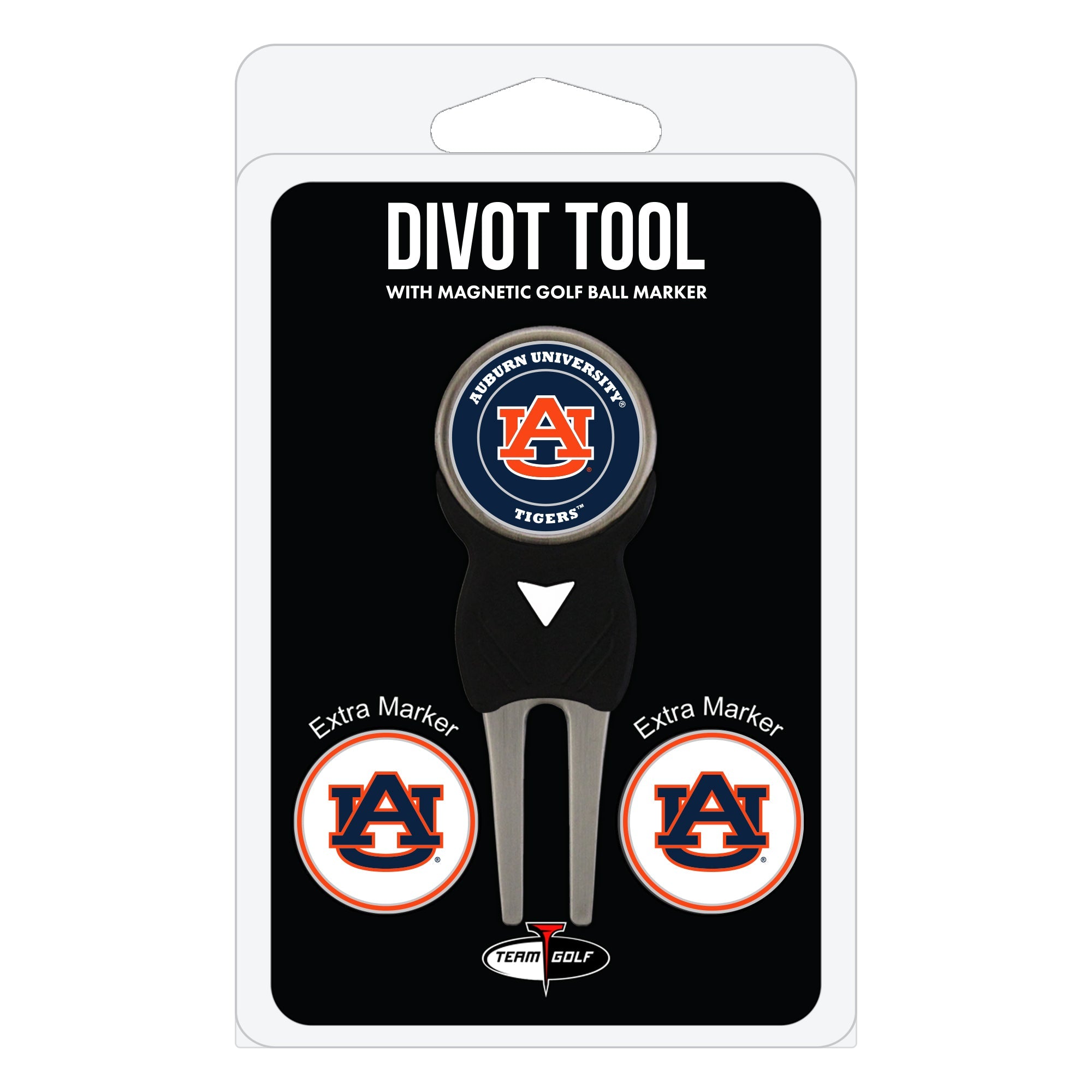 Auburn Tigers Divot Tool + 3 Ball Markers