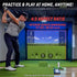 GoSports 10 x 8 ft Golf Simulator Enclosure Net - Complete Set with Frame and HD Impact Screen Kit