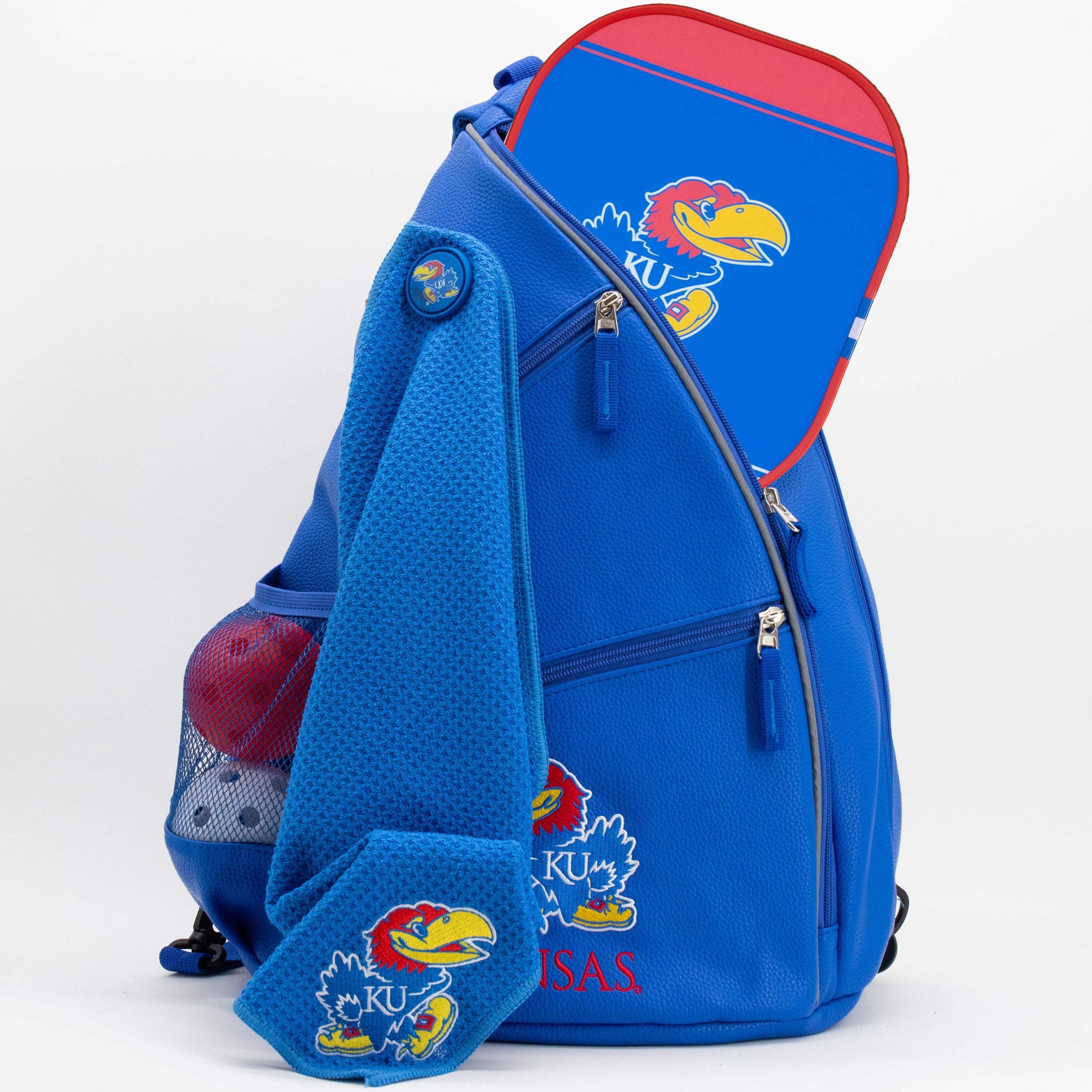 Kansas Jayhawks PU Leather Backpack