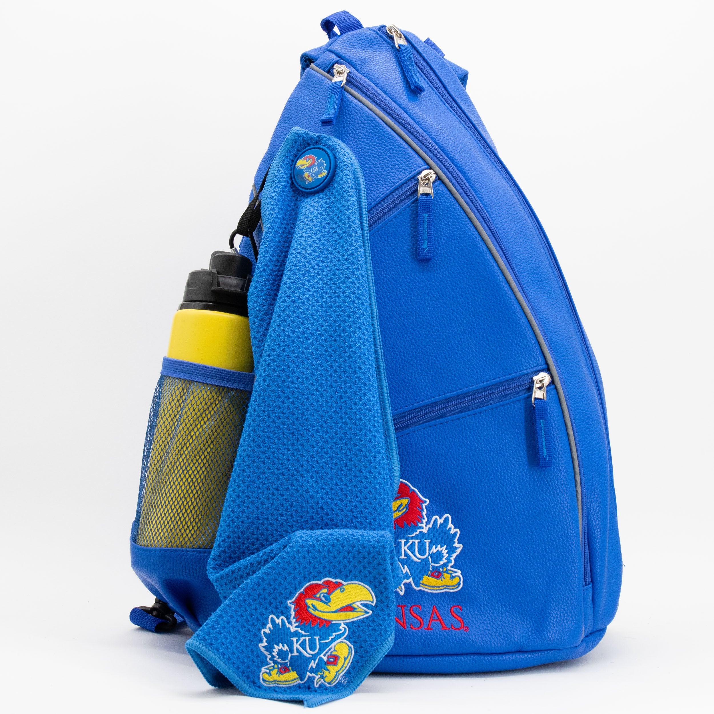 Kansas Jayhawks PU Leather Backpack