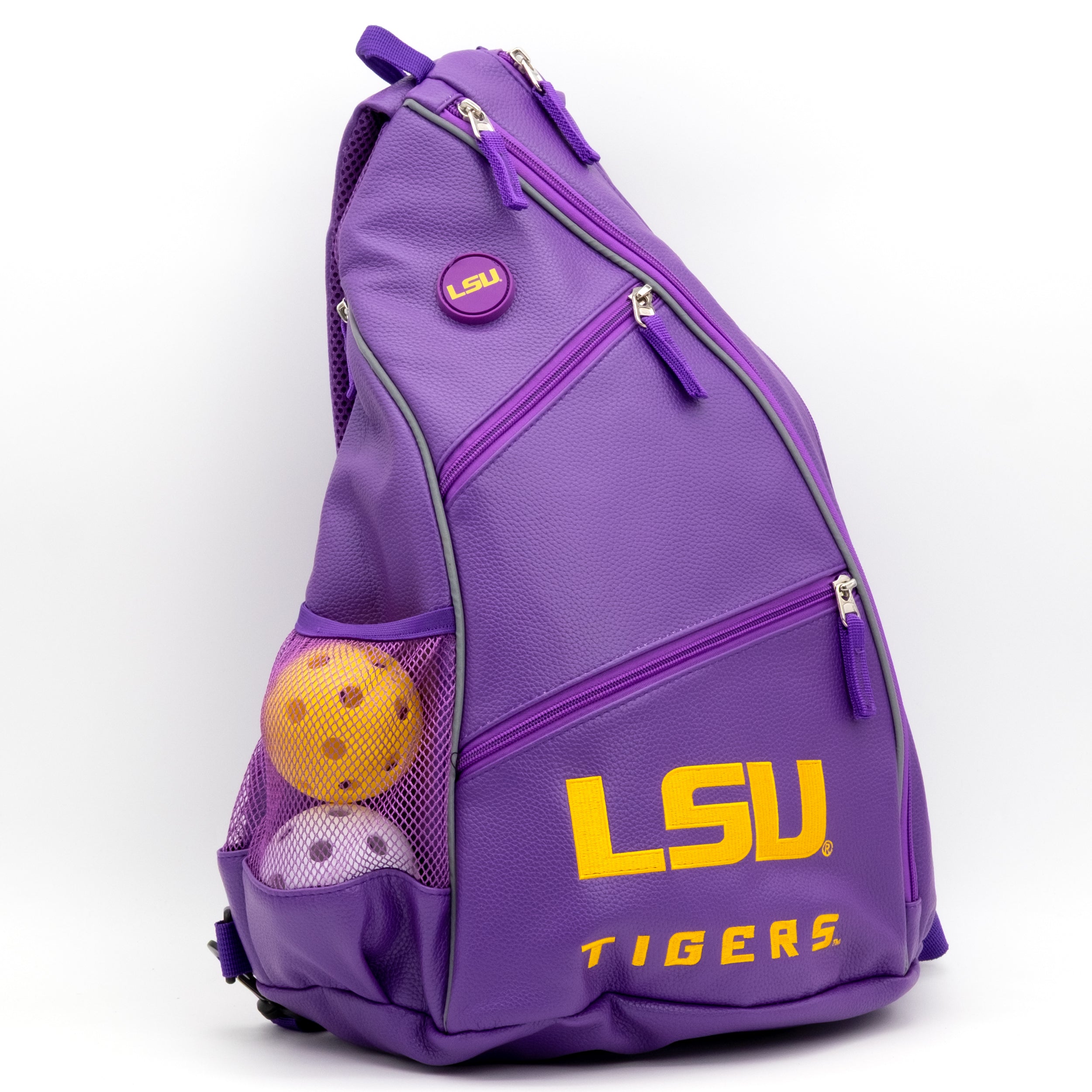 LSU Tigers PU Leather Backpack