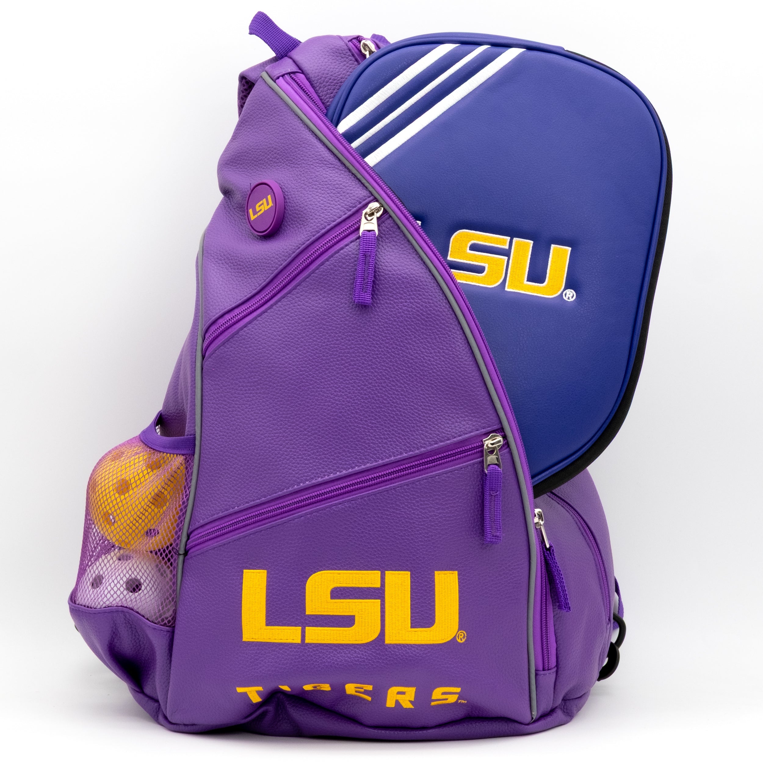 LSU Tigers PU Leather Backpack