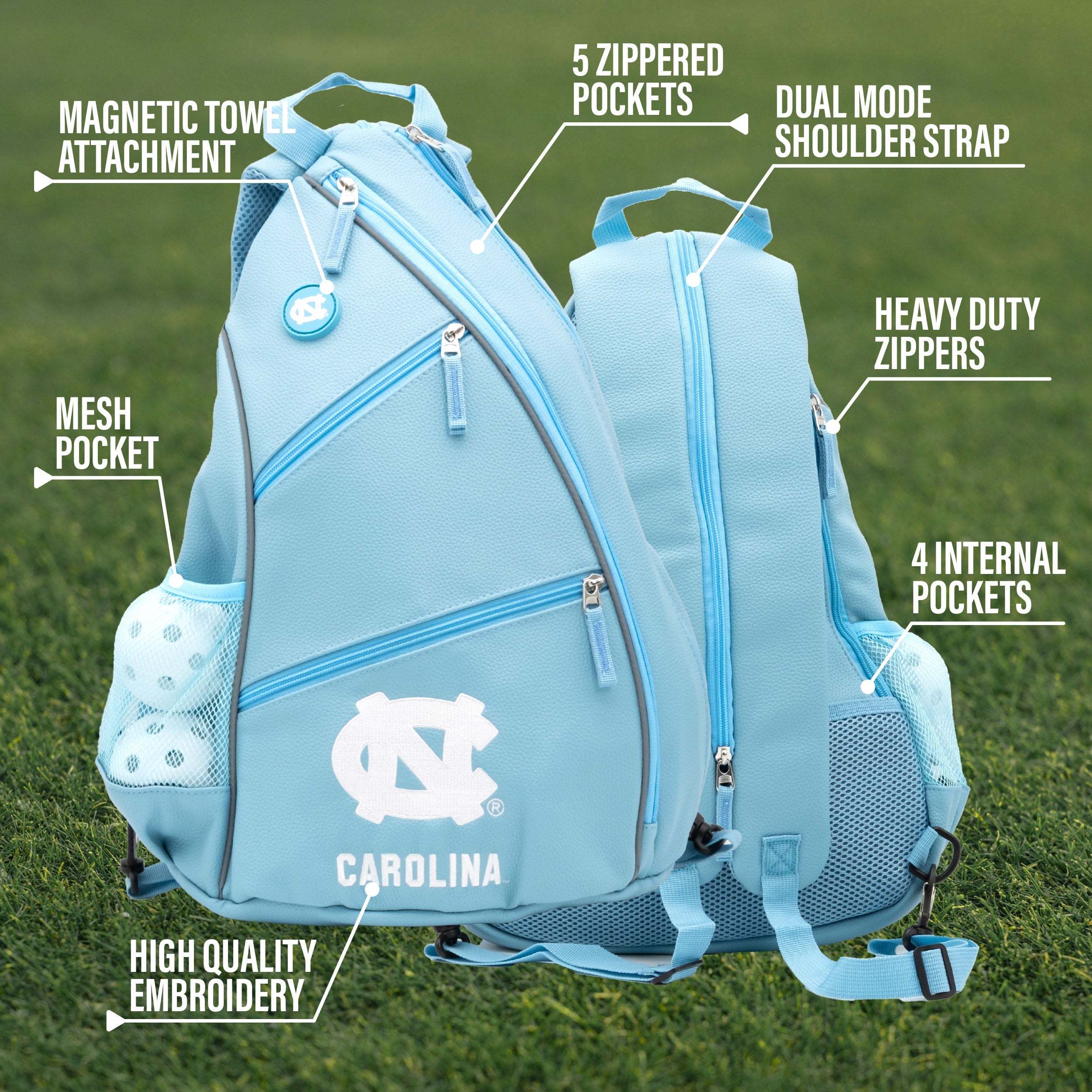 North Carolina Tar Heels PU Leather Backpack
