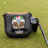 Mustache Sugar Skull - Mallet Putter Cover Gray Camo
