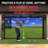 GoSports 14 x 8 ft Golf Simulator Enclosure Net - Complete Set with Frame and HD Impact Screen Kit