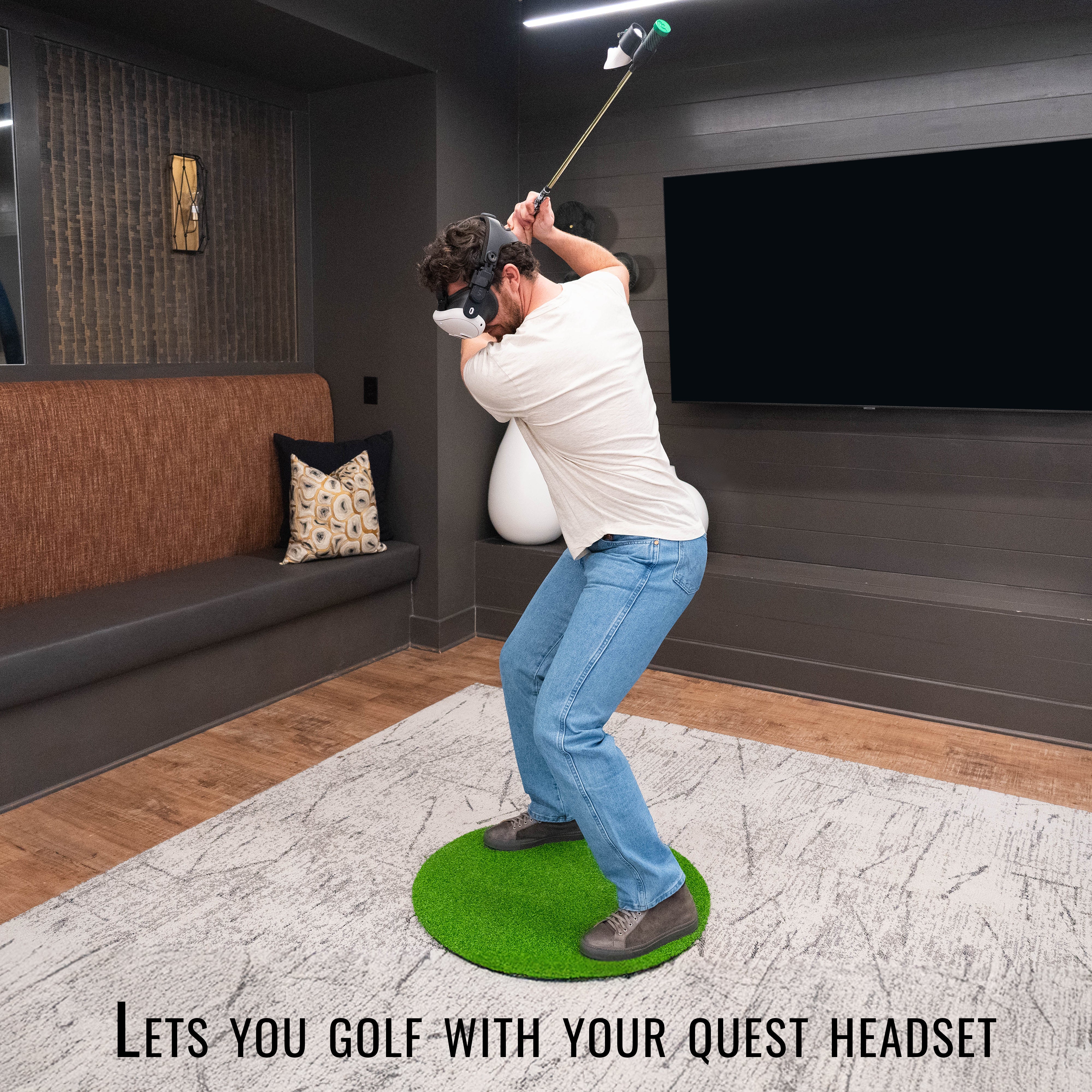 DriVR Elite Gold - Stepped Steel Weighted Golf Club  - Compatible with Quest 2, 3/3s, and Pro