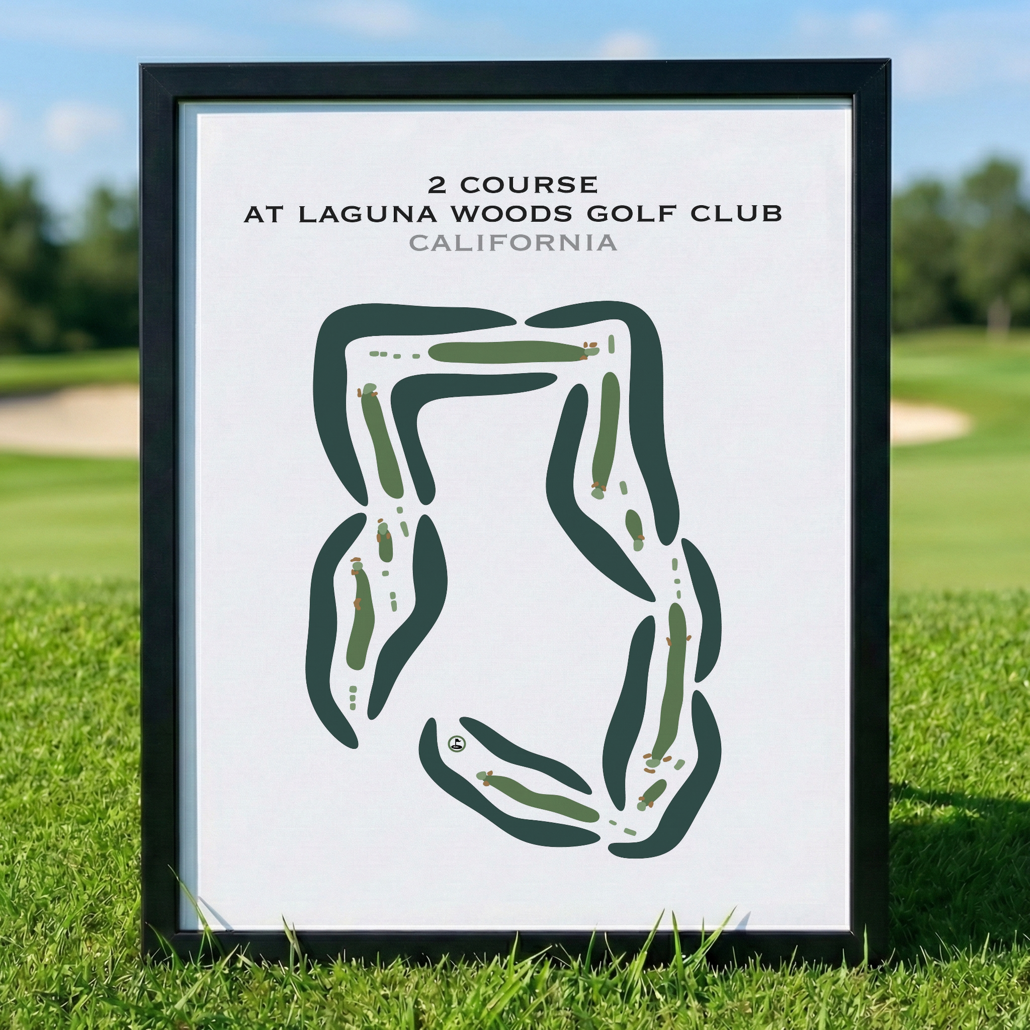 2 Course at Laguna Woods Golf Club, California - Printed Golf Courses