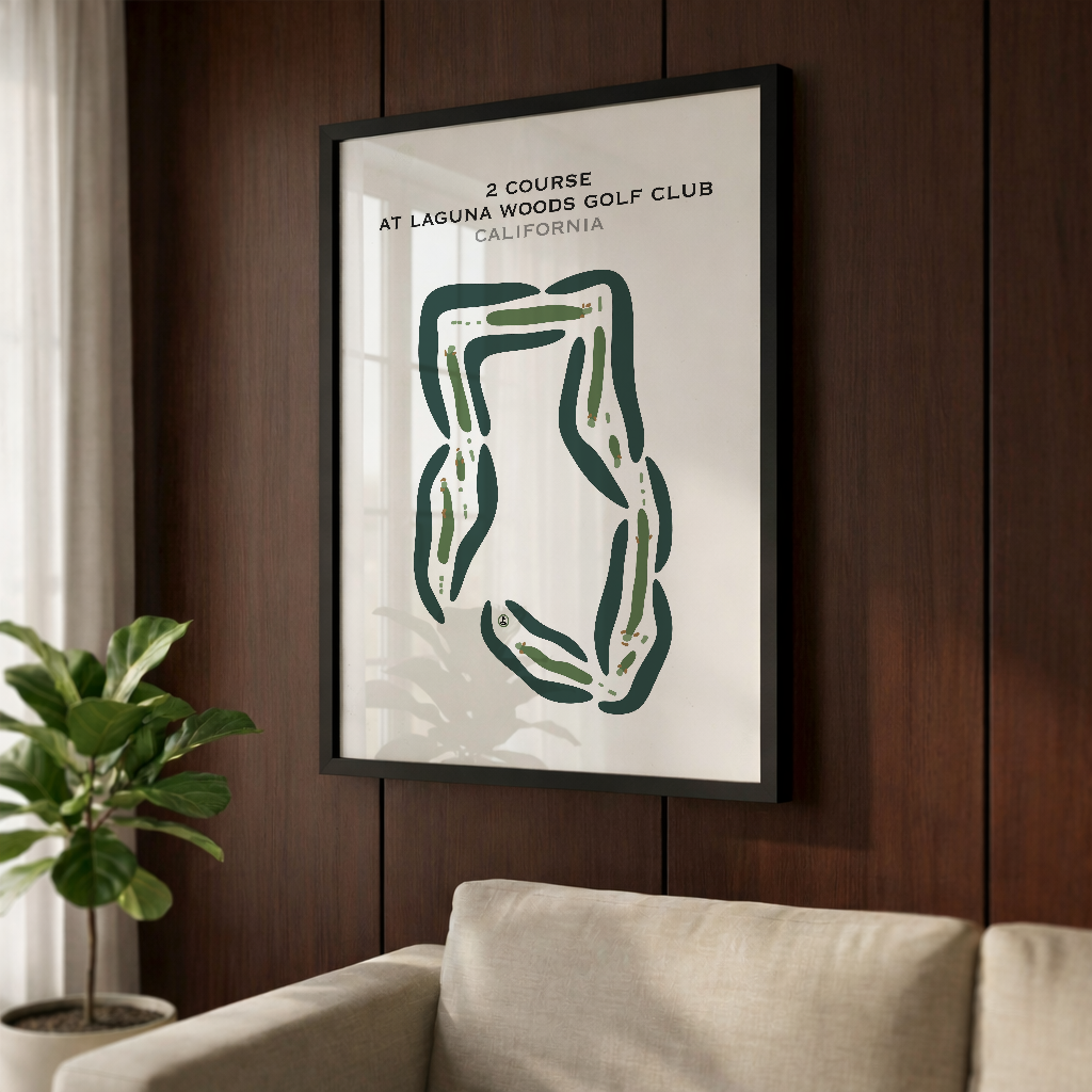 2 Course at Laguna Woods Golf Club, California - Printed Golf Courses