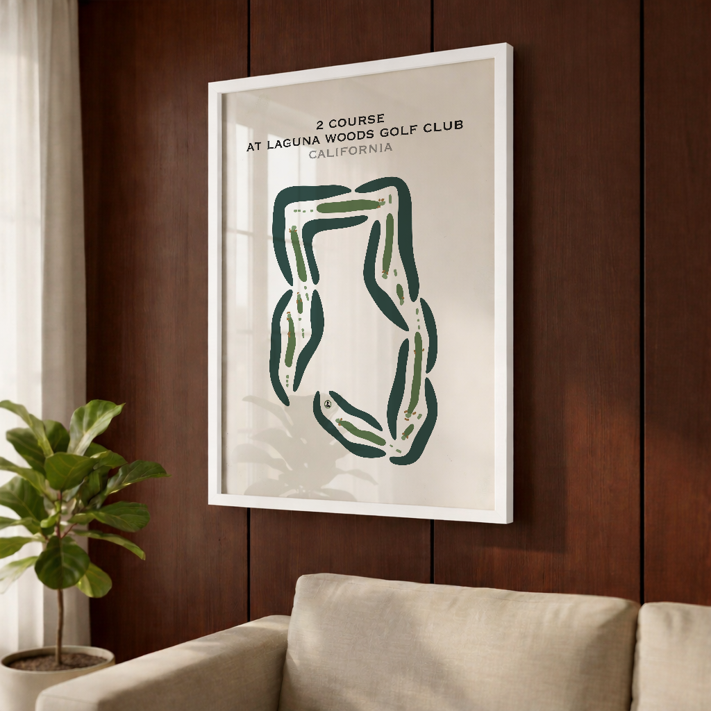 2 Course at Laguna Woods Golf Club, California - Printed Golf Courses