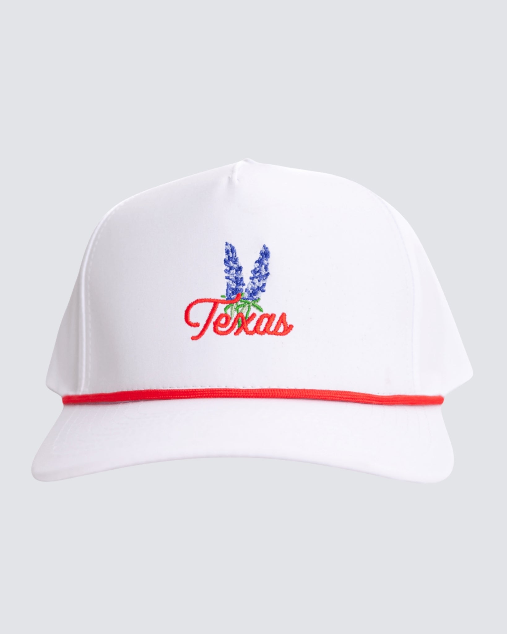 Texas Bluebonnet Red Rope Hat
