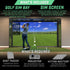 GoSports 14 x 8 ft Golf Simulator Enclosure Net - Complete Set with Frame and HD Impact Screen Kit