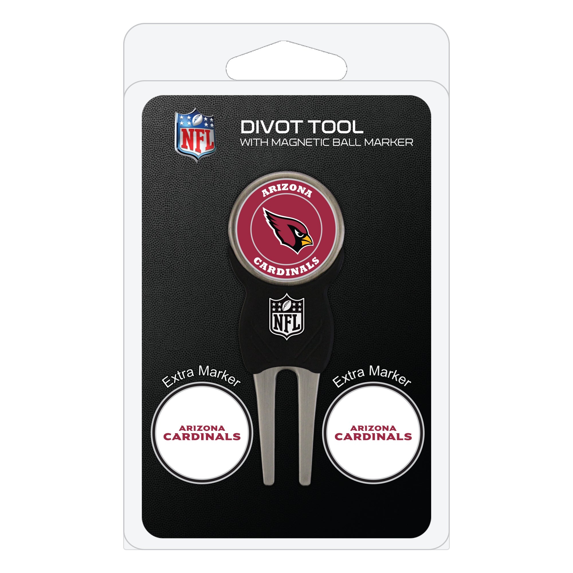 Arizona Cardinals Divot Tool + 3 Ball Markers