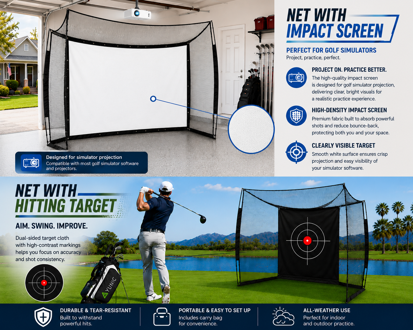 Golf Range Cage – 10 × 8 × 5 ft