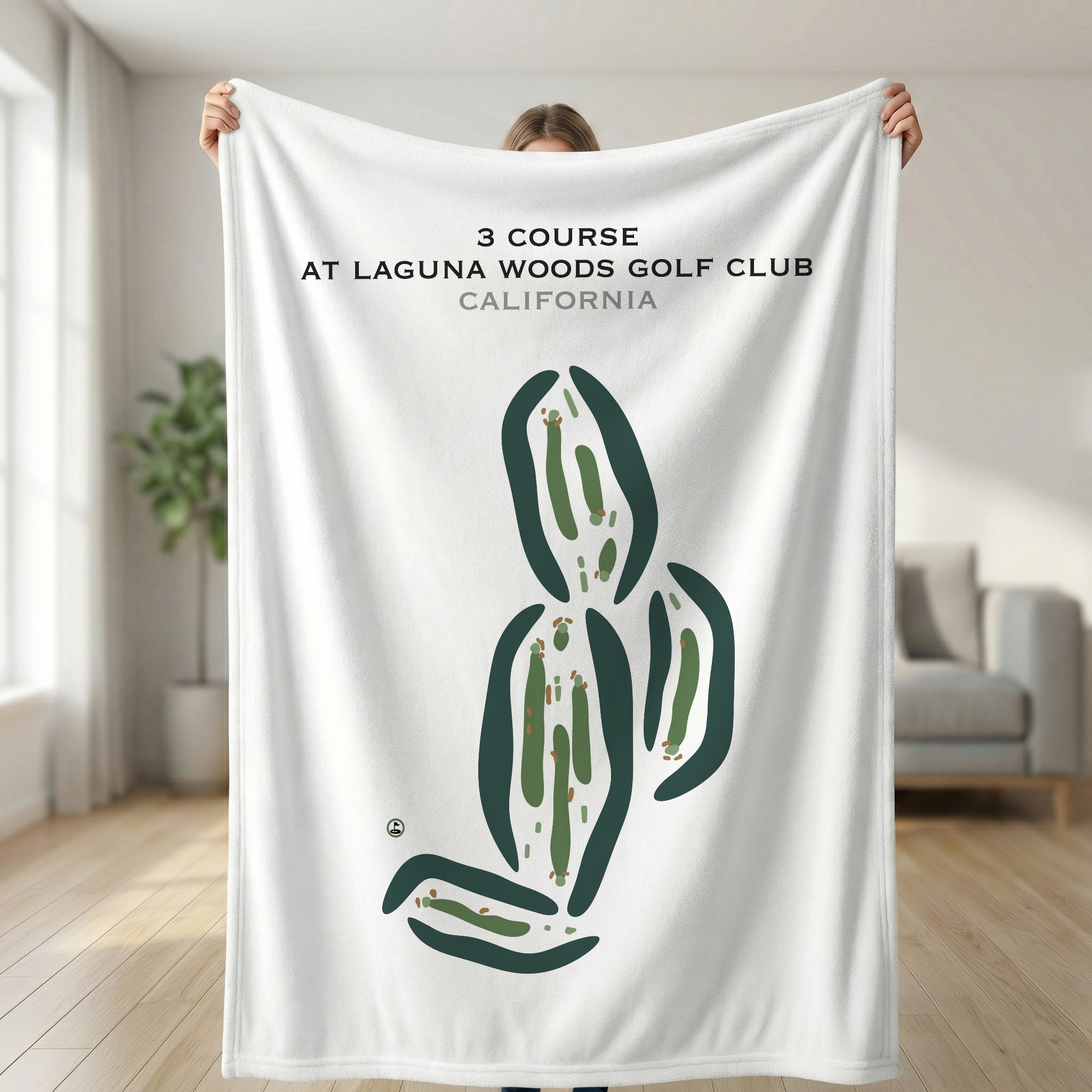 3 Course at Laguna Woods Golf Club, California - Printed Golf Courses