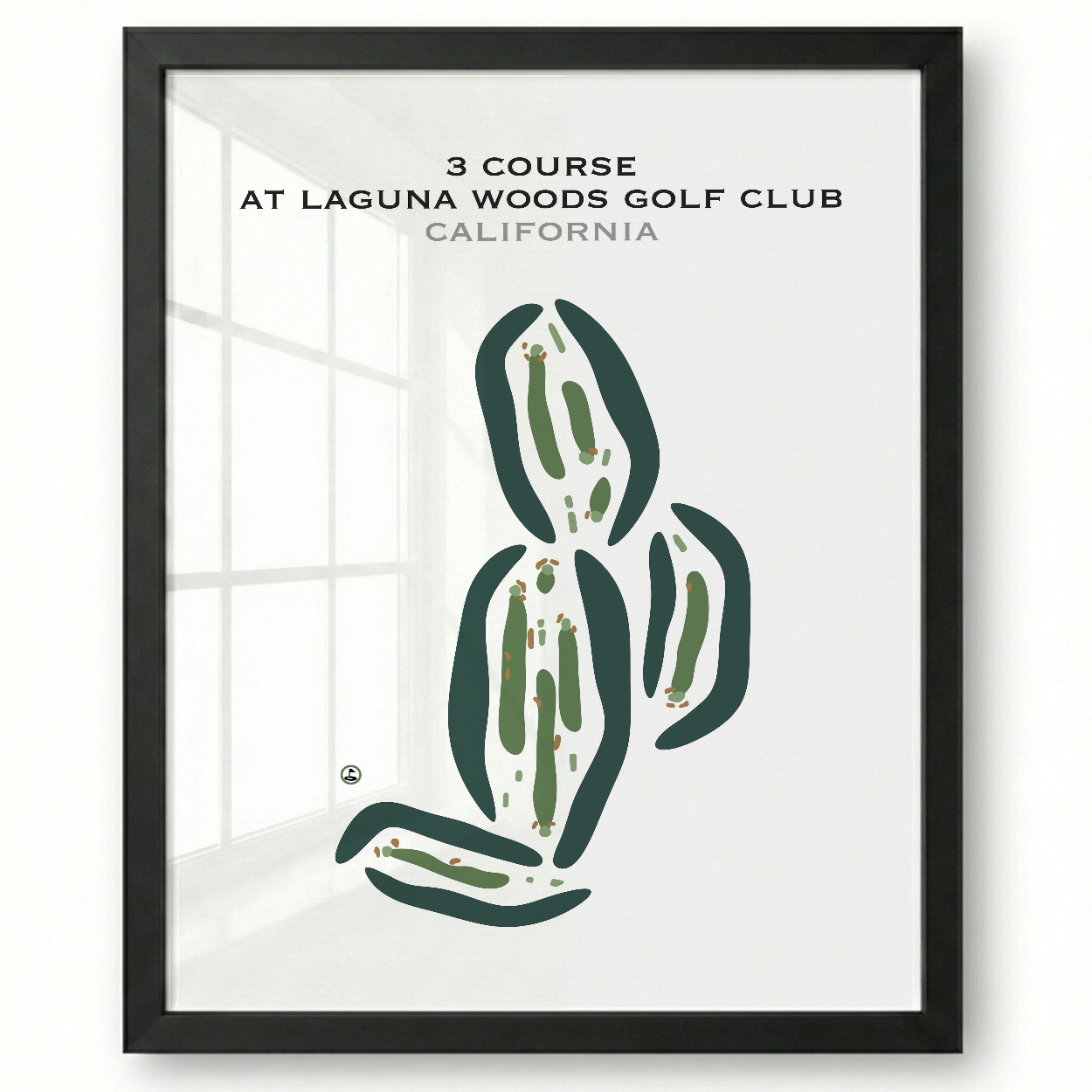 3 Course at Laguna Woods Golf Club, California - Printed Golf Courses