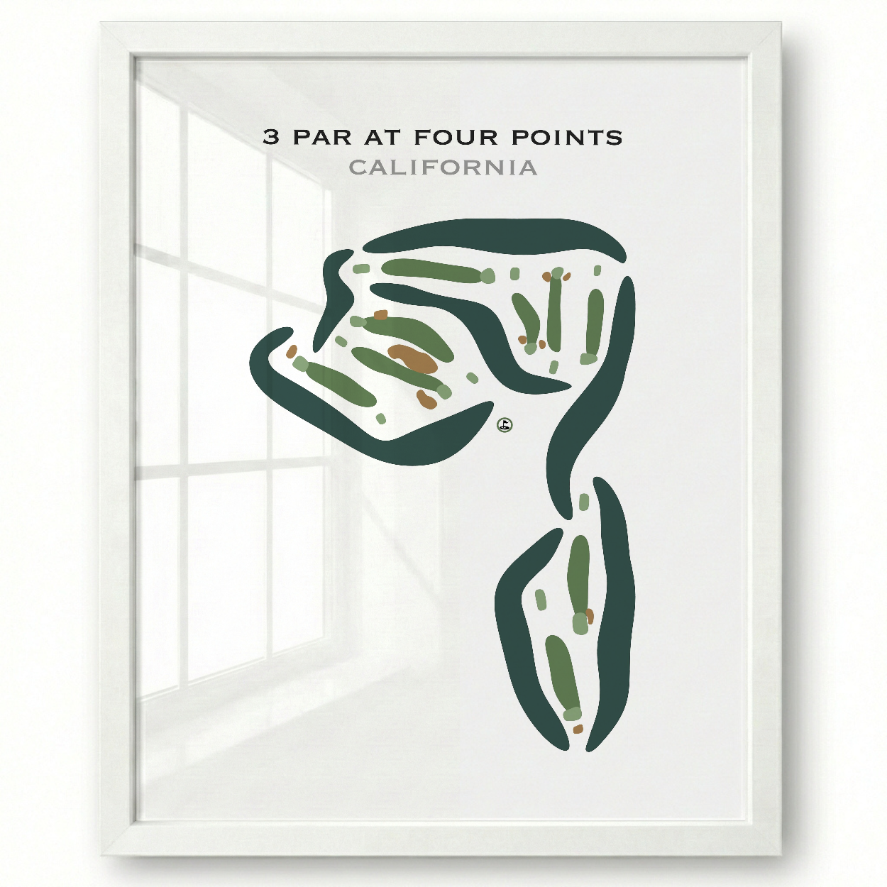 3 Par at Four Points, California - Printed Golf Courses