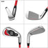 PGA TOUR® Juniors 10 Piece Right Handed Red Golf Club Set for Player Heights 4'1"-4'8" | Complete Junior Golf Club Set