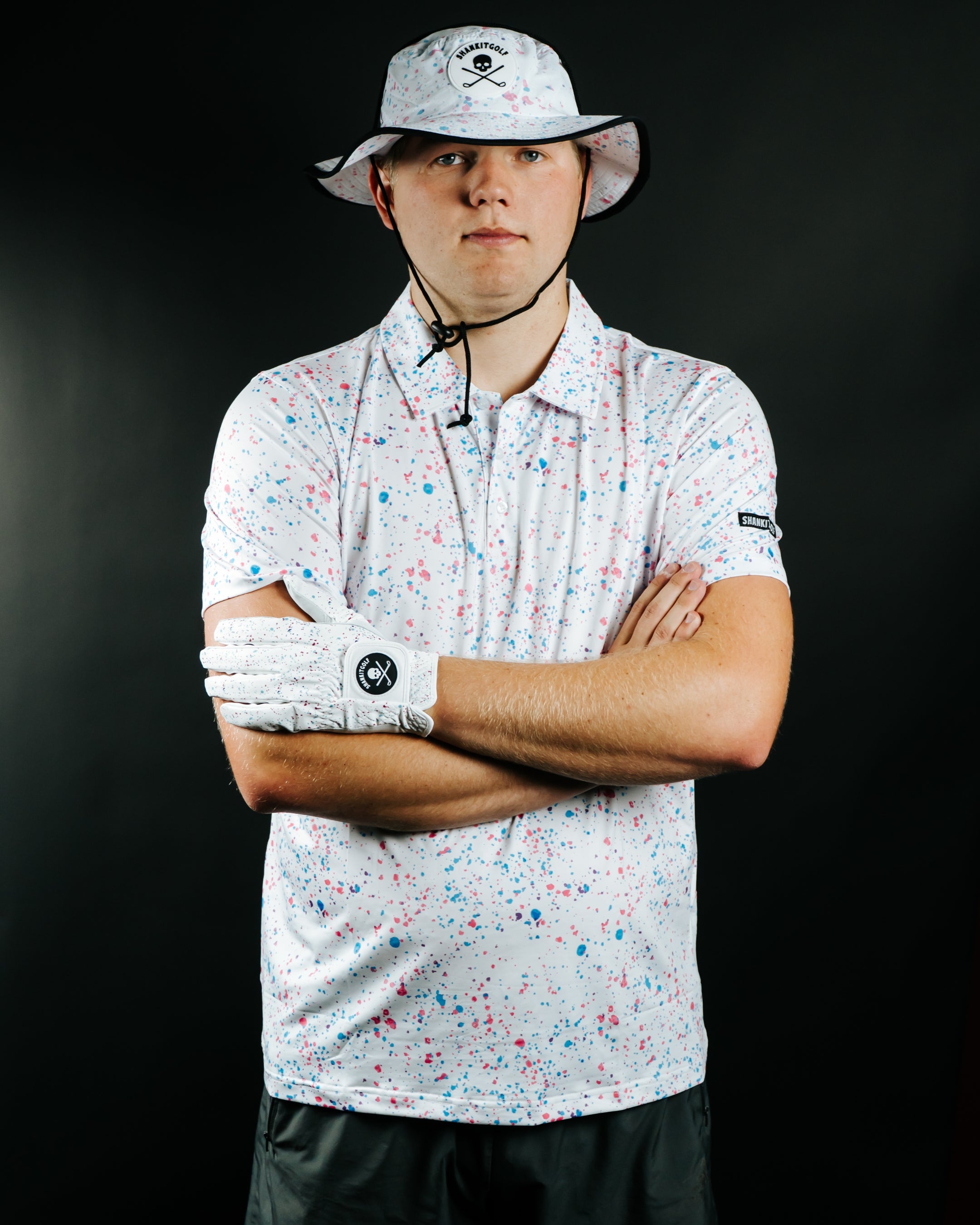 Paint Splatter Polo White