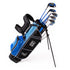 PGA TOUR® Juniors Left Handed Blue Golf Club Set by Golfgen® for Player Heights 4'8" - 5'3" | Complete Junior Golf Club Set