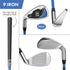 PGA TOUR® Juniors Left Handed Blue Golf Club Set by Golfgen® for Player Heights 4'8" - 5'3" | Complete Junior Golf Club Set