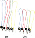3FT Golf Simulator Tees - Durable Silicone Sim Tees with Bungee Cord and Swivel Clip
