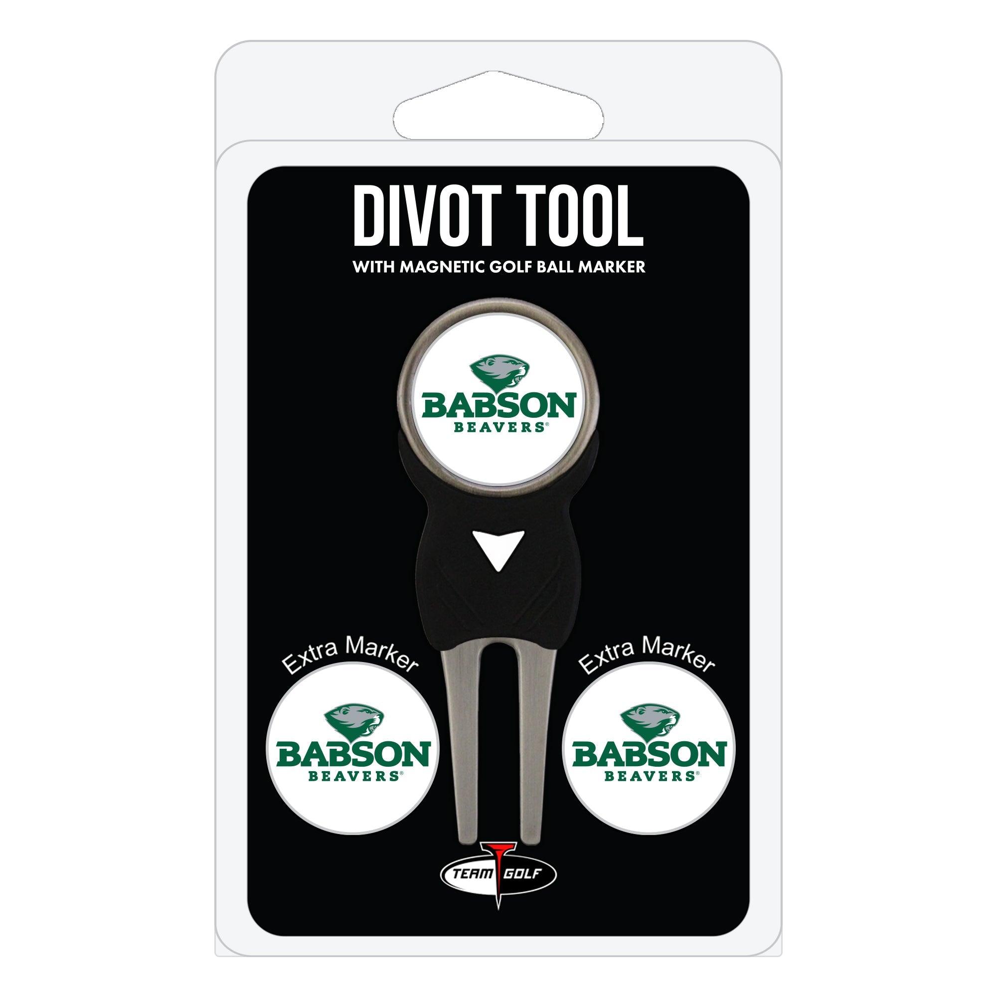 Babson Beavers Divot Tool + 3 Ball Markers