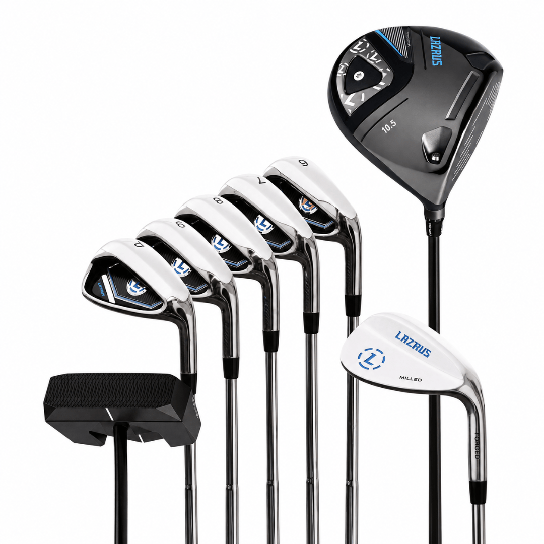 Lazrus Golf 8 pc Set - LAZ2 Driver, 6-PW Irons, 52° Wedge, Putter